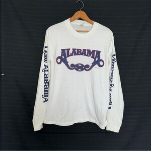 Vtg 80s 1984 Alabama Roll On Tour Concert Long Sleeve T Shirt Country Rock USA L